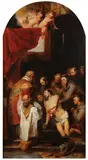 The Last Communion of St. Francis of Assisi by Peter Paul Rubens, Oil on canvas with feigned arch, offered Nov 2012