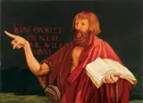 Matthias Grünewald, John the Baptist, Oil on wood panel
