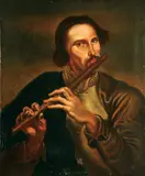 Bartolomé Esteban Murillo, Man Playing a Flute, Oil on canvas
