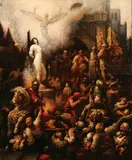 François Chifflart, The Martyrdom of Jeanne d’Arc, Oil on canvas