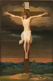 German-Nazarene School, The Crucifixion, Oil on canvas
