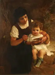 Almost Finished by Émile Munier, Oil on canvas, offered Nov 2012