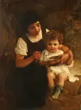 Émile Munier, Almost Finished, Oil on canvas