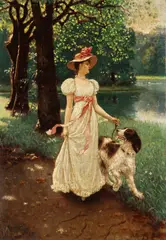 Rolf Niczky, A Summer Stroll, Oil on canvas