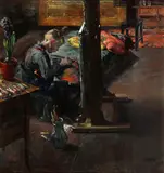 Fritz Hass, The Young Artist (Portrait of Hermann Hass - The Artist's Grandson), Oil on canvas