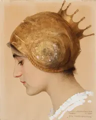Paul Grabwinkler, Ein Märchenkind, Watercolor, pastel, charcoal and gouache on paper