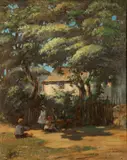 William Banks Fortescue, Noonday Shade, Oil on canvas