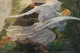 Angel Removing the Stone from the Tomb of Christ by Continental School, Oil on canvas, offered Nov 2012