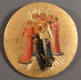 Fra Angelico, Musical Angels, Oil on incised gilt ground on wood tondo