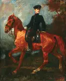 Ludwig Putz, Calvary Officer, Oil on canvas
