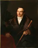 Ferdinand Friedrich Weiss, Portrait of a Distinguished Gentleman with Cane, Oil on canvas
