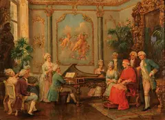 Luigi Moroni, The Cardinal's Recital, Oil on canvas