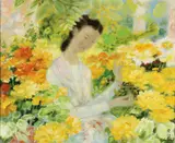 Le Pho, Jeune fille parmi les dahlias