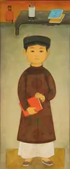 Mai-Thu, Future Poet, Oil on silk