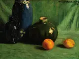 Wiki Mayerhöffer, Still Life with Vases and Fruit, Oil on canvas