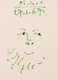 Portrait D’Homme Barbu by Pablo Picasso, Felt tip pen on paper, offered Nov 2012