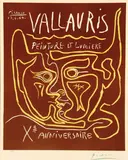 Vallauris Peinture et Lumiere Xth Anniversaire by Pablo Picasso, Color linoleum cut on Arches paper, offered Nov 2012