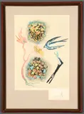 Apparition of the Rose, from the series Magic Butterfly and the Dream by Salvador Dalí, Color lithograph on Arches paper, offered Nov 2012