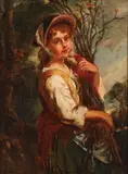 John T. Peele, The Wood Gatherer, Oil on canvas