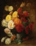 Autumn Floral Still Life by American School, Oil on canvas, offered Nov 2012