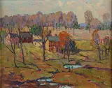 Fern Isabel Kuns Coppedge, October, Oil on artist board
