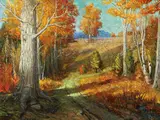 Arthur J. Hammond, Fall Landscape, Oil on canvas