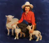 Mayo Olmstead, The Growing Family, Oil on canvas board