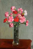 C.G. Zuzarren, Carnations - A Floral Still Life, Oil on canvas