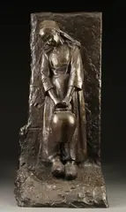 Pierre Lenoir, The Young Water Carrier, Bronze with dark brown patina