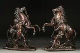 Nicolas Coustou, Marley Horses, Bronze with dark brown patina