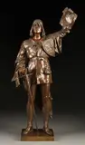 Albert Hambresin, Proclamation, Bronze with reddish brown patina