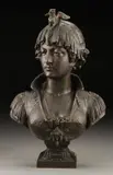 Bianca by Cesar Costantino R. Ceribelli, Bronze with dark brown patina, offered Nov 2012