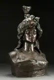 Jacques de Lalaing, The Head of Justice, Bronze with dark brown patina