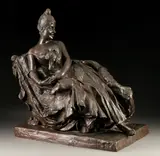 Georges Van der Straeten, Revelry, Bronze with dark brown patina