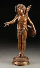 Cyprian Godebski, L'Amour Mendiant, Bronze with dark brown patina