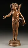 Cyprian Godebski, L'Amour Mendiant, Bronze with dark brown patina