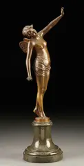 Franz Rosse, Pysche, Bronze with brown patina