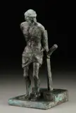Rudolf Mogl, The Scourging of Christ, Bronze with brown and verdi gras patina