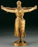 Emanuel Fremiet, Credo, Bronze with gold patina