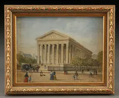 Le Madeleine Church, Paris by Louis Auguste Moreau, Gouache on ivory panel, offered Nov 2012