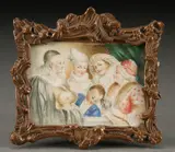 Carl Gustav Klingstedt, Masquerade, Gouache painted ivory