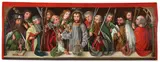 Swabian School, Christ with the Apostles – a predella, Oil on panel