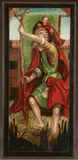 Swabian School, Saint Christopher and the Infant Christ, circa 1550, Oil on cradled wood panel