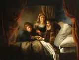 Isaac Blessing Jacob by Rembrandt Harmensz van Rijn, Oil on canvas, offered Nov 2011