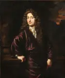 Nicolaes Maes, Portrait of an elegantly dressed gentleman with dusk landscape in background