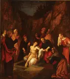 David Colijns, The Raising of Lazarus, Oil on cradled wood panel