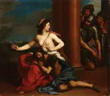Guercino, Samson and Delilah, Oil on canvas (unframed)