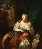 Samson and Delilah by Circle & Follower of Caspar Netscher, Oil on canvas, offered Nov 2011