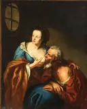 Lorenzeo Pasinelli, Caritas Romana (Roman Charity) Cimon and Pero, Oil on canvas