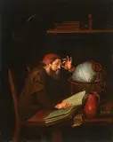 Jan Adrianensz van Staveren, An Astronomer in His Study, Oil on wood panel
